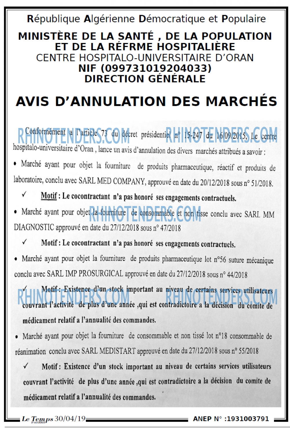LE TEMPS
