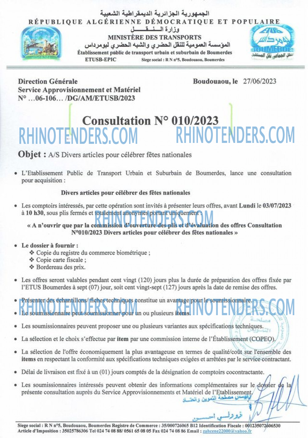Rhinotenders