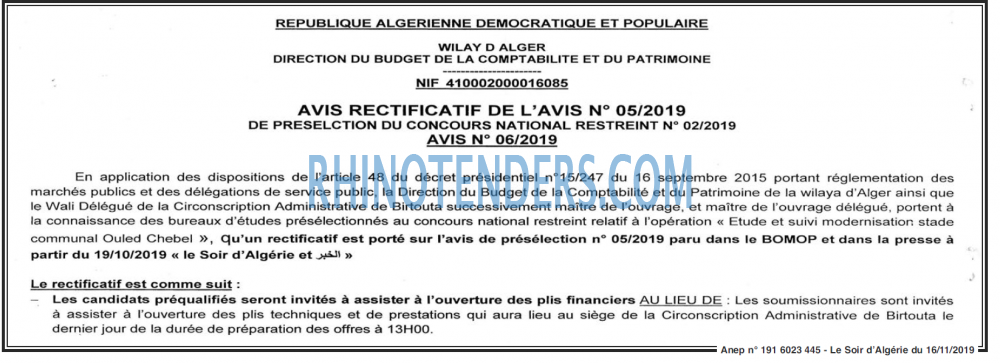 LE SOIR D'ALGERIE