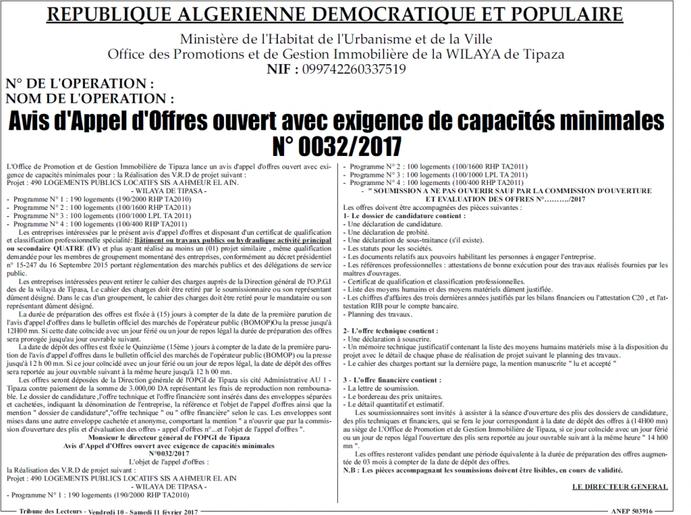 TRIBUNE DES LECTEURS