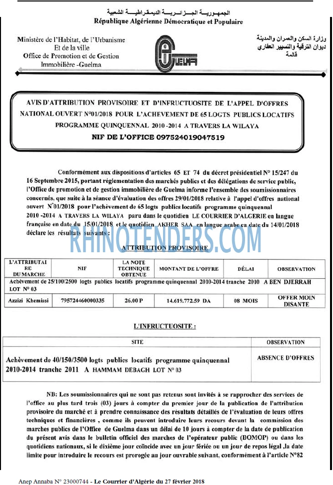 Le Courrier d'Algerie