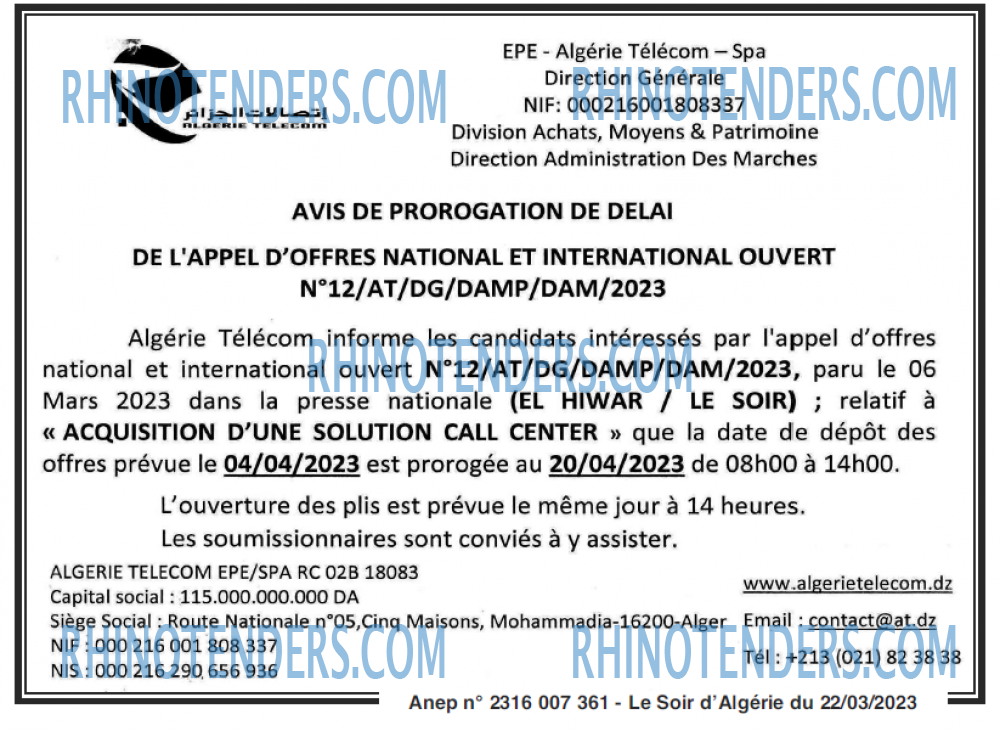 LE SOIR D'ALGERIE