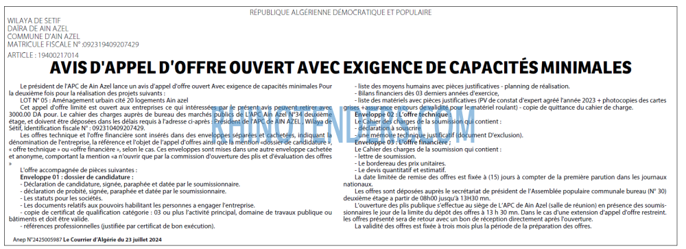 Le Courrier d'Algerie