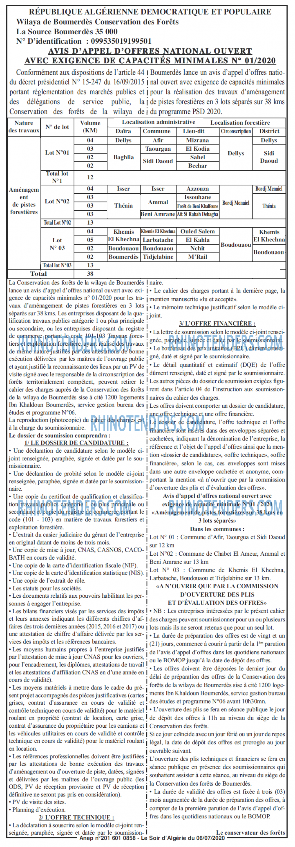 LE SOIR D'ALGERIE