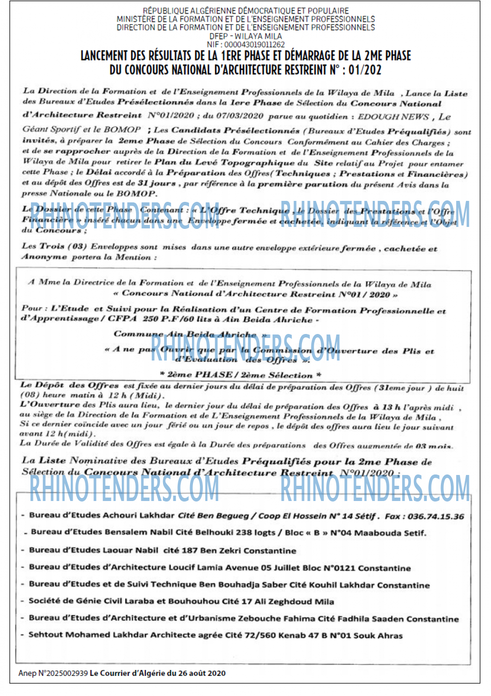 Le Courrier d'Algerie