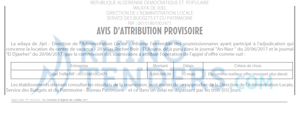 Le Courrier d'Algerie