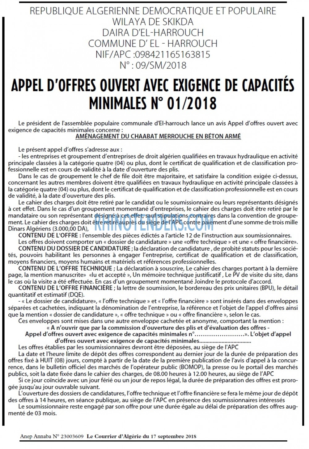 Le Courrier d'Algerie