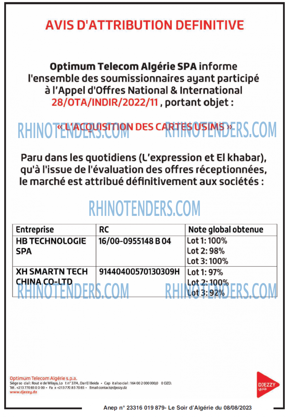 LE SOIR D'ALGERIE