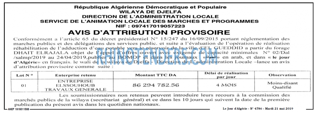 Le Jour d'Algérie