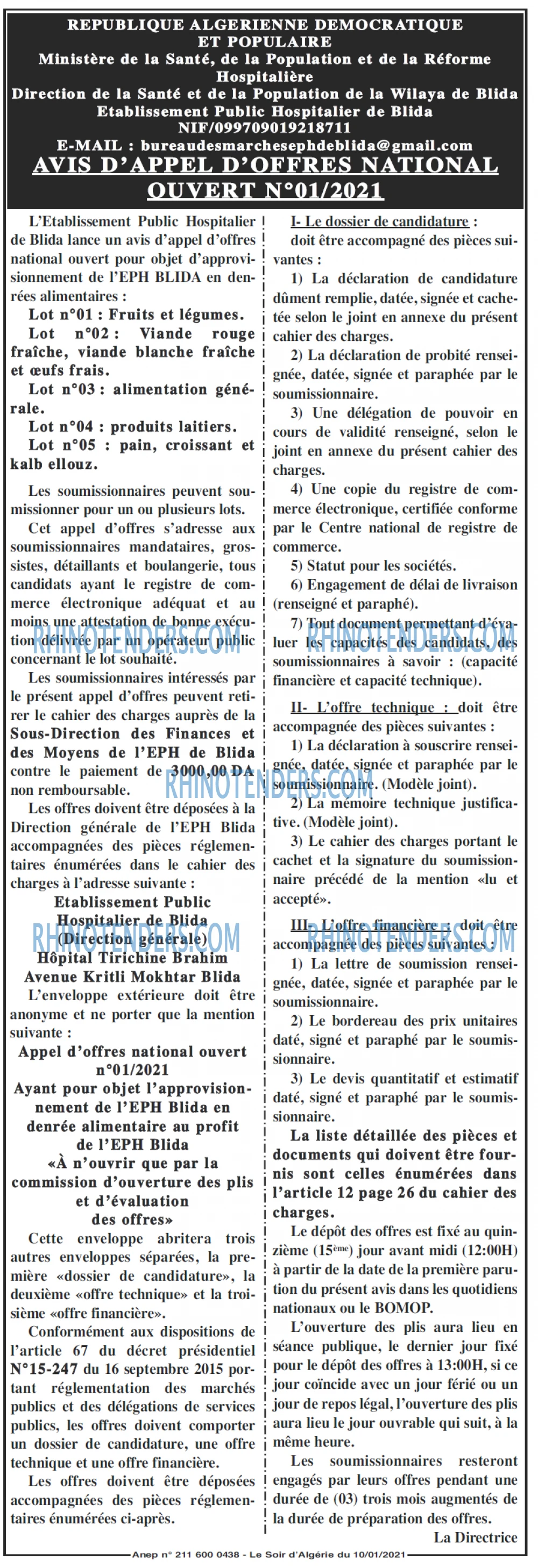 LE SOIR D'ALGERIE