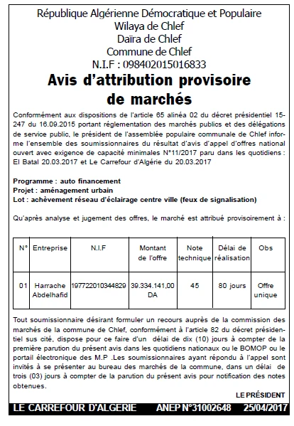 Le Carrefour d'Algérie