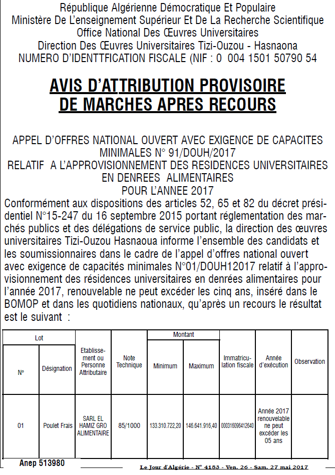 Le Jour d'Algérie