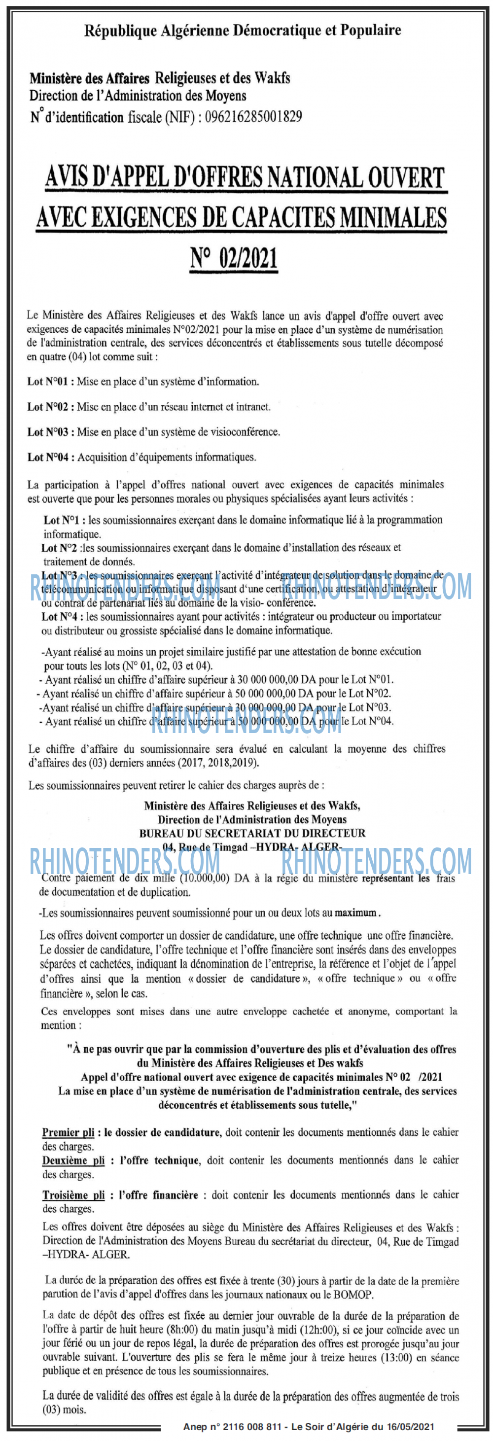 LE SOIR D'ALGERIE
