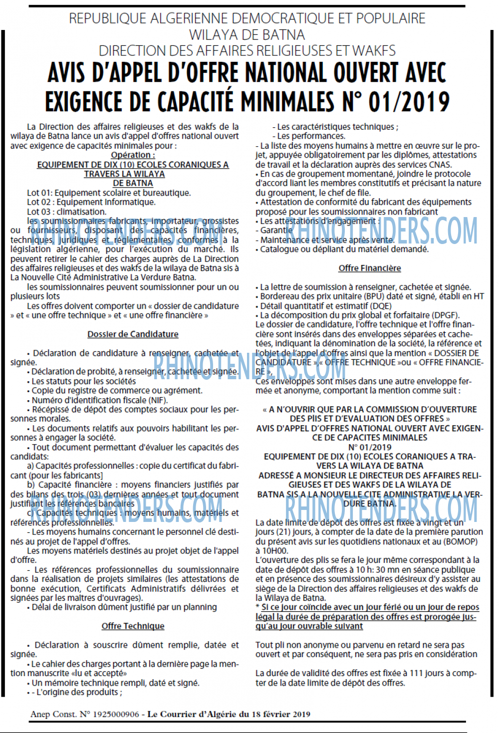 Le Courrier d'Algerie