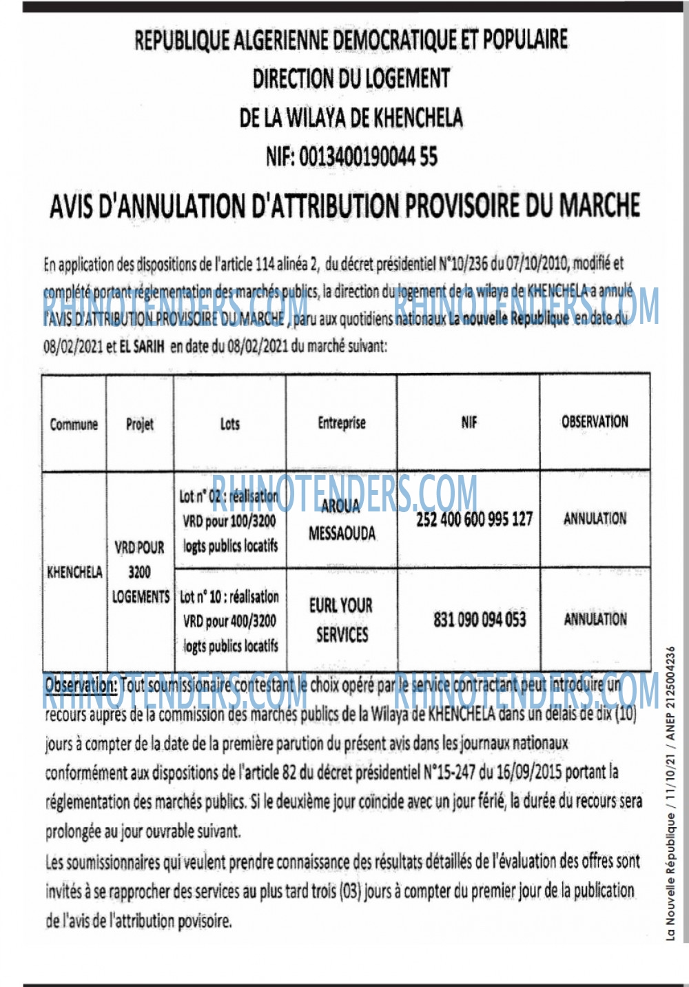 NOUVELLE REPUBLIQUE