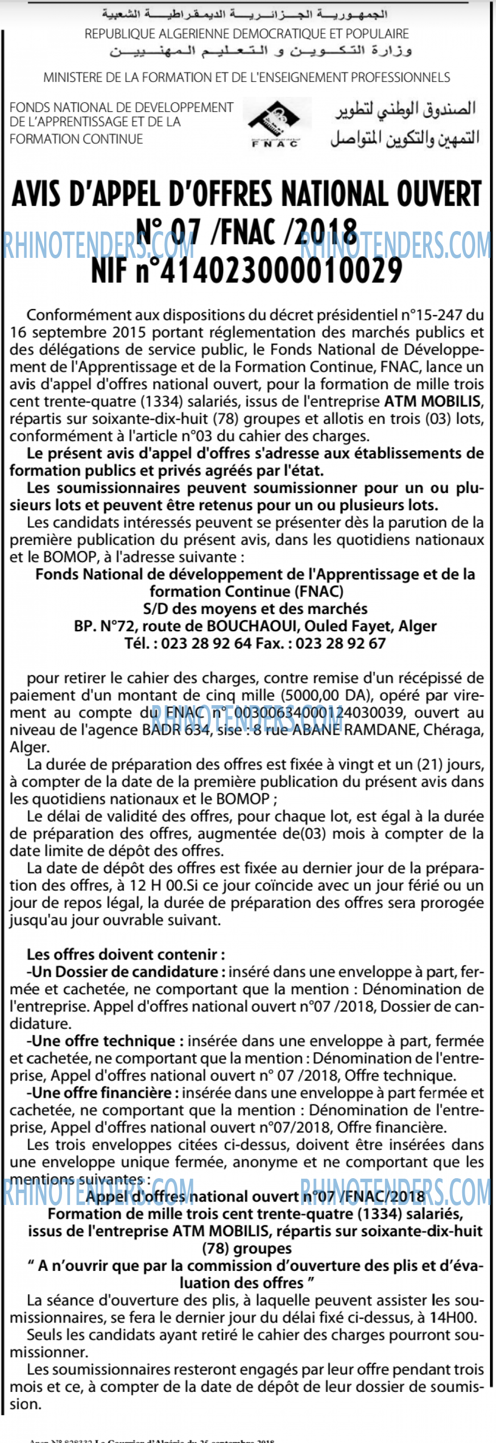 Le Courrier d'Algerie