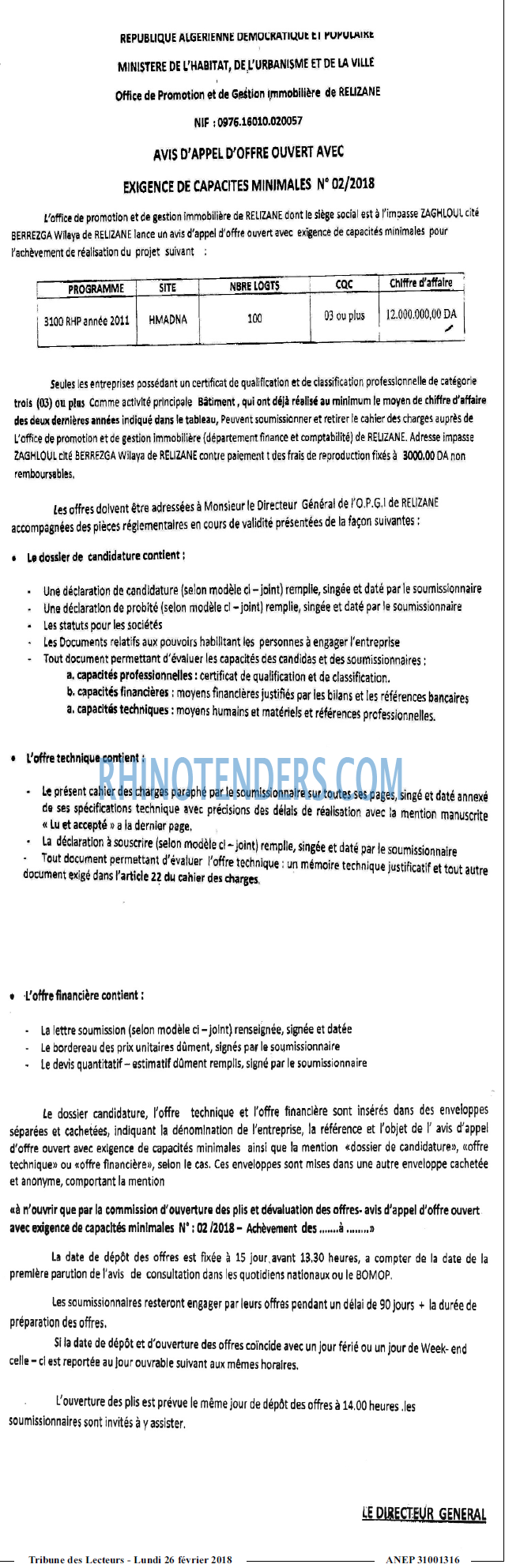 TRIBUNE DES LECTEURS