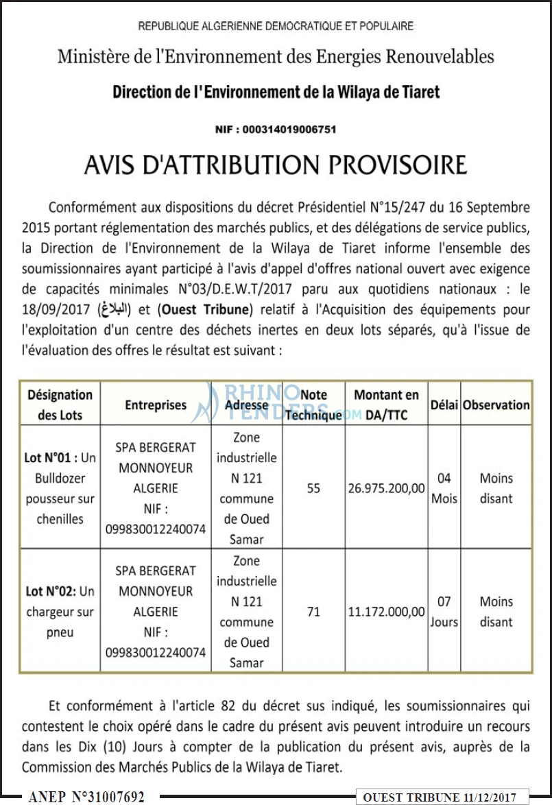 ouest TRIBUNE