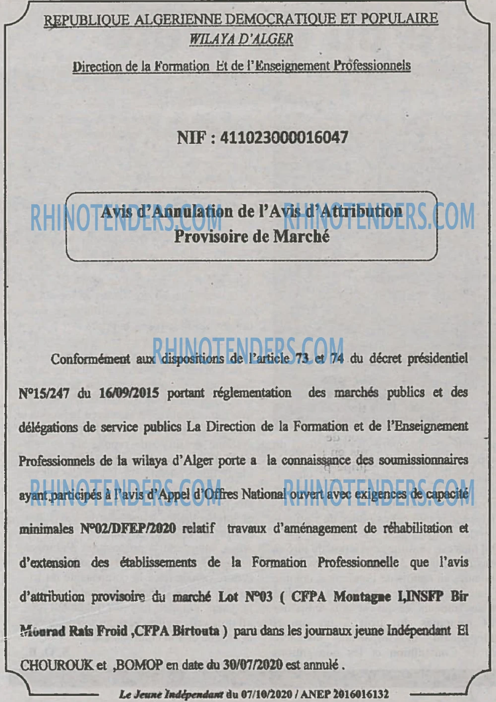 Jeune Independant