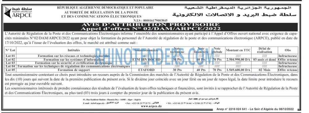 LE SOIR D'ALGERIE
