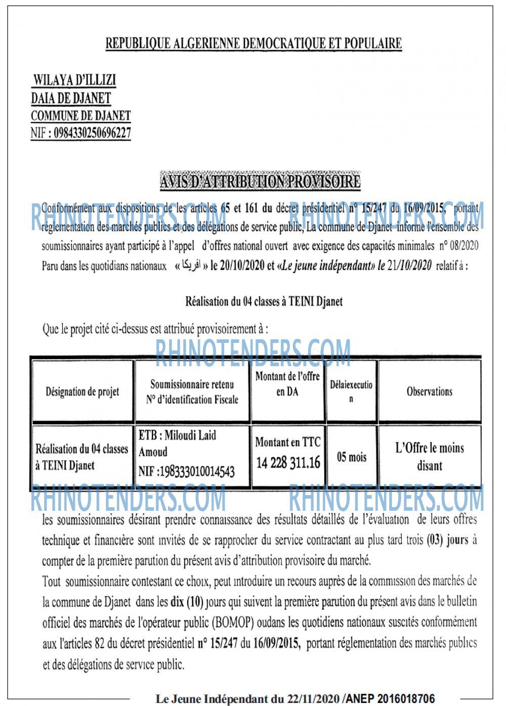 Jeune Independant