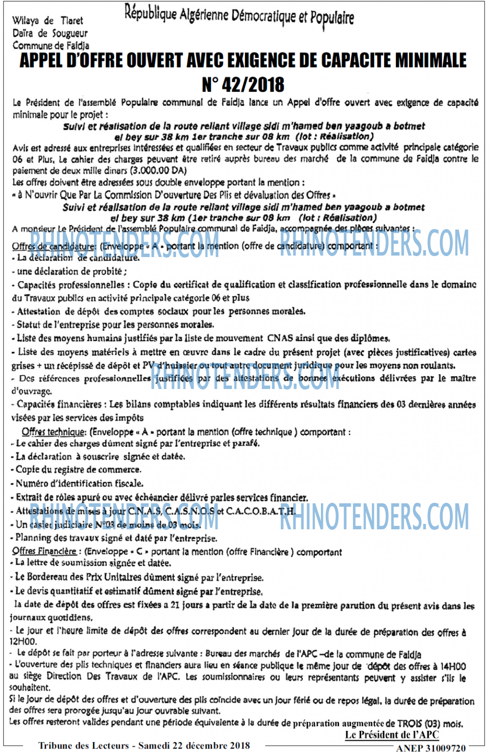 TRIBUNE DES LECTEURS
