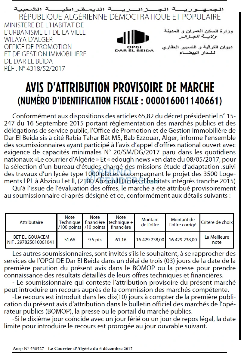 Le Courrier d'Algerie