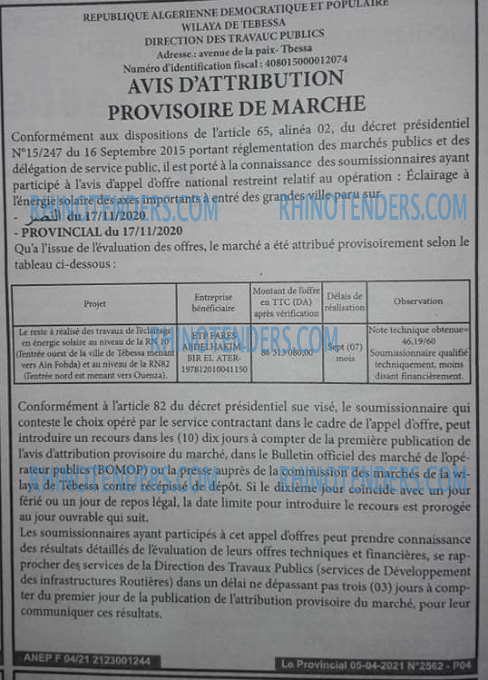 LE PROVINCIAL