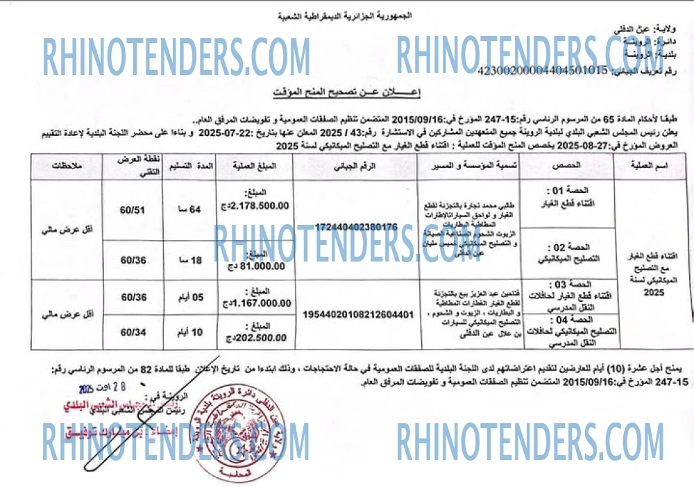 Rhinotenders