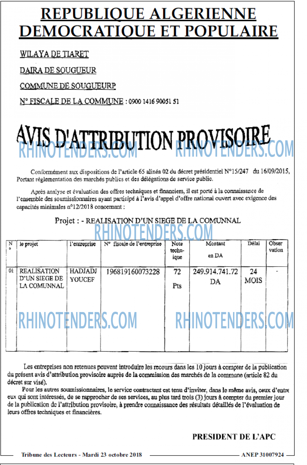 TRIBUNE DES LECTEURS