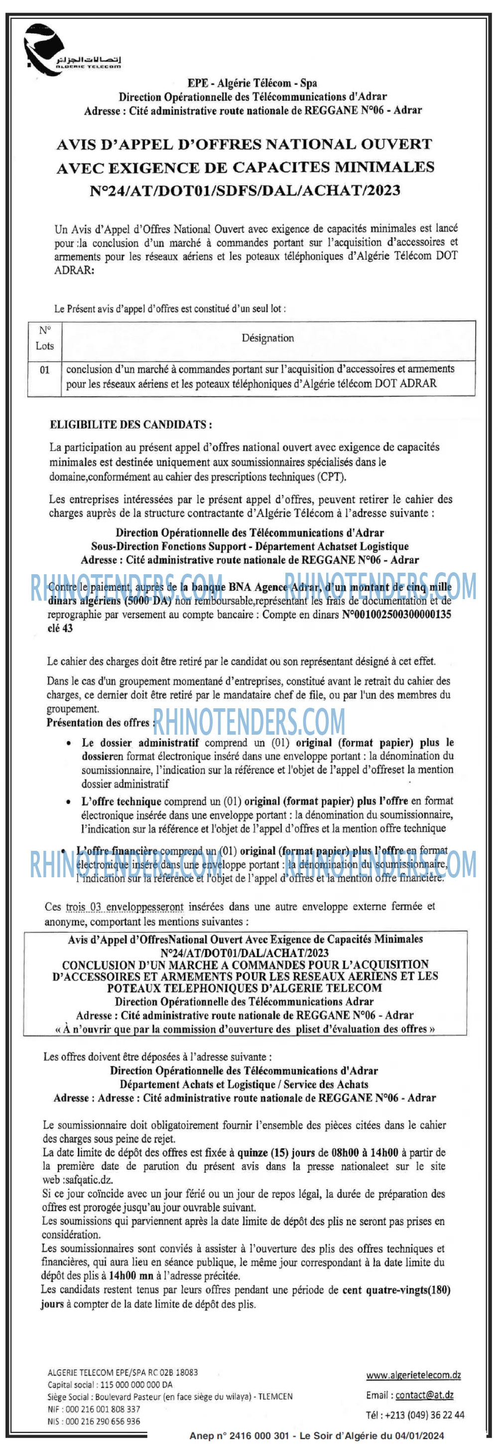 LE SOIR D'ALGERIE