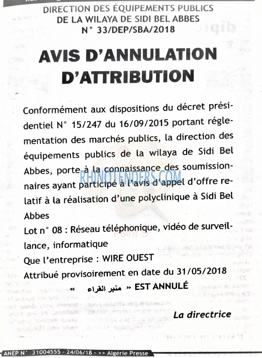 ALGERIE PRESSE
