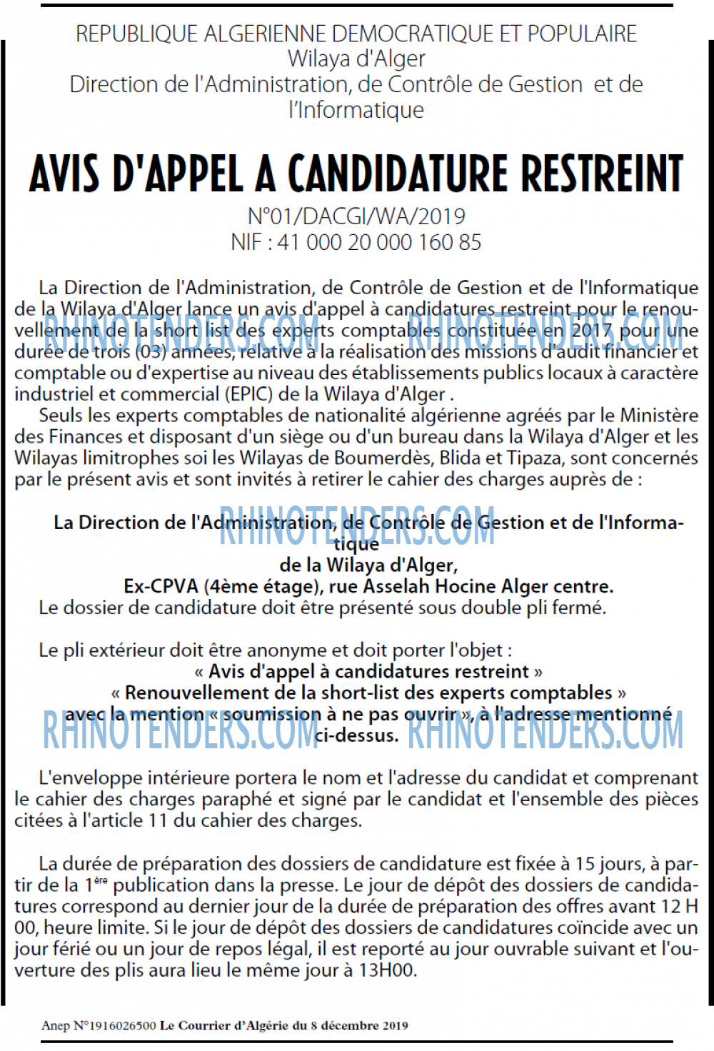 Le Courrier d'Algerie