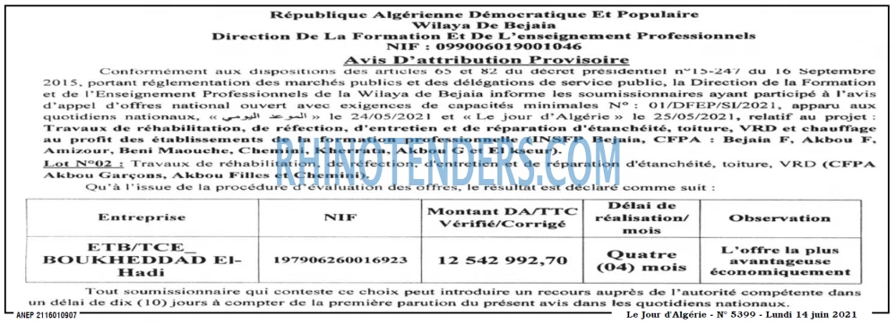 Le Jour d'Algérie