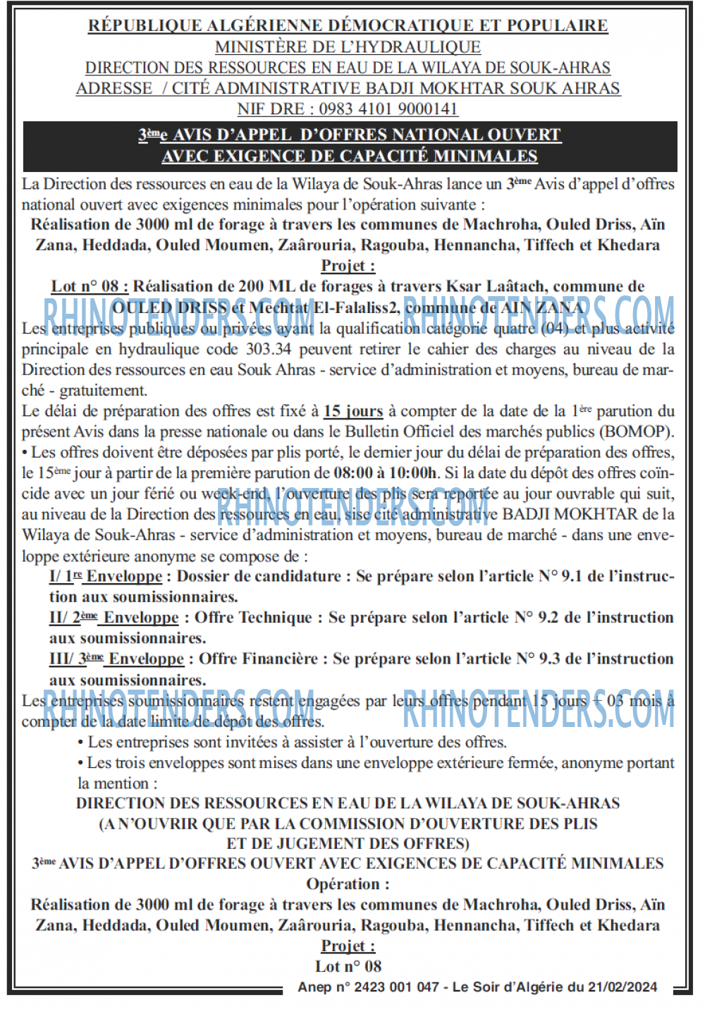 LE SOIR D'ALGERIE