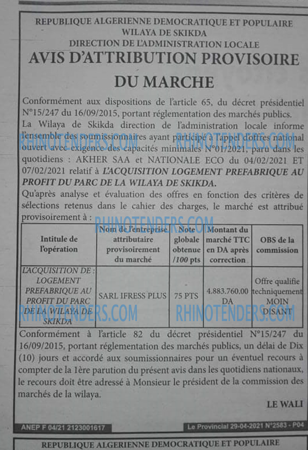 LE PROVINCIAL