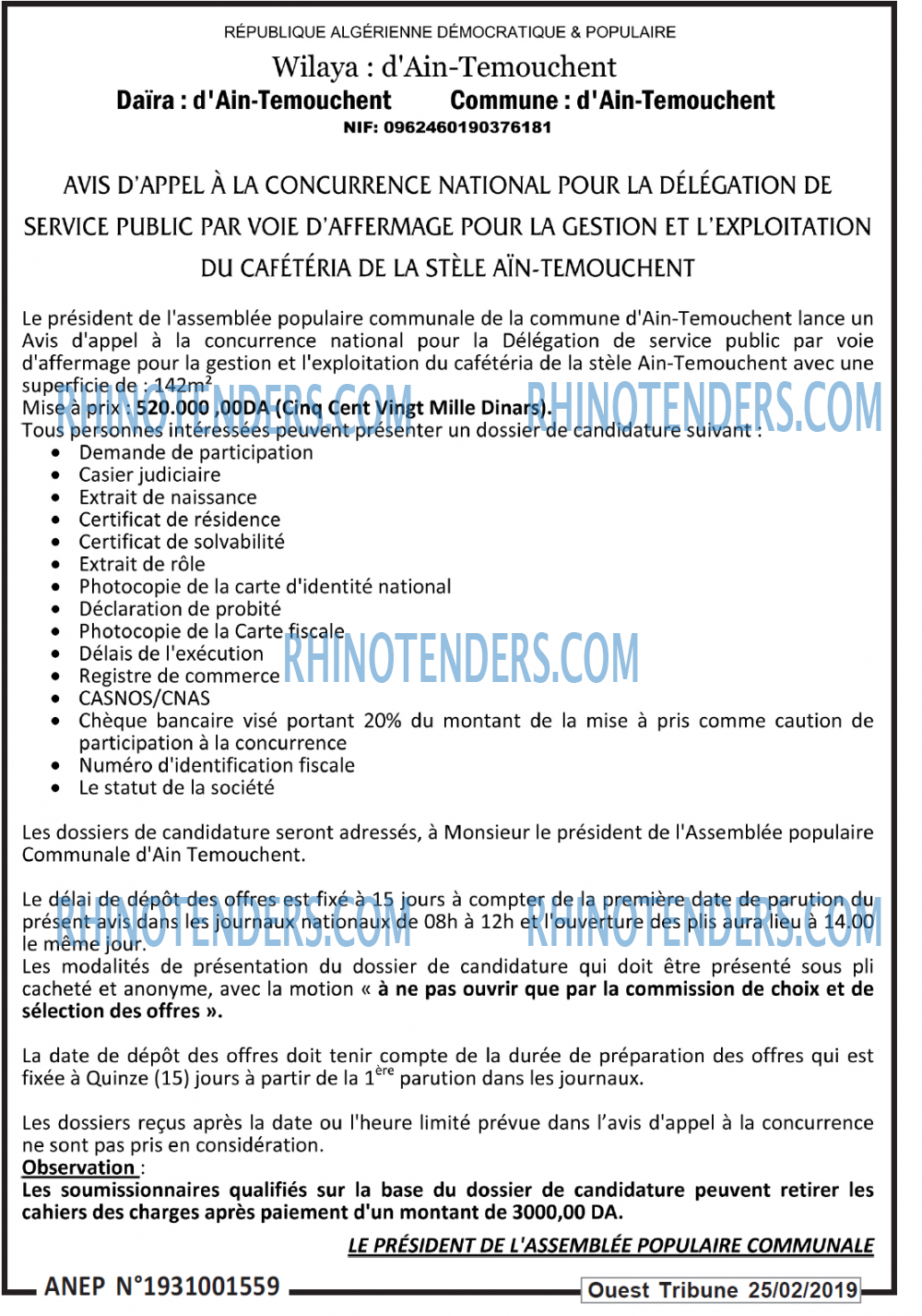 ouest TRIBUNE