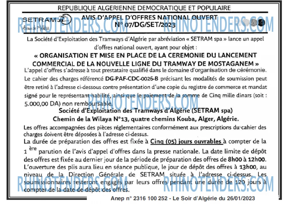 LE SOIR D'ALGERIE