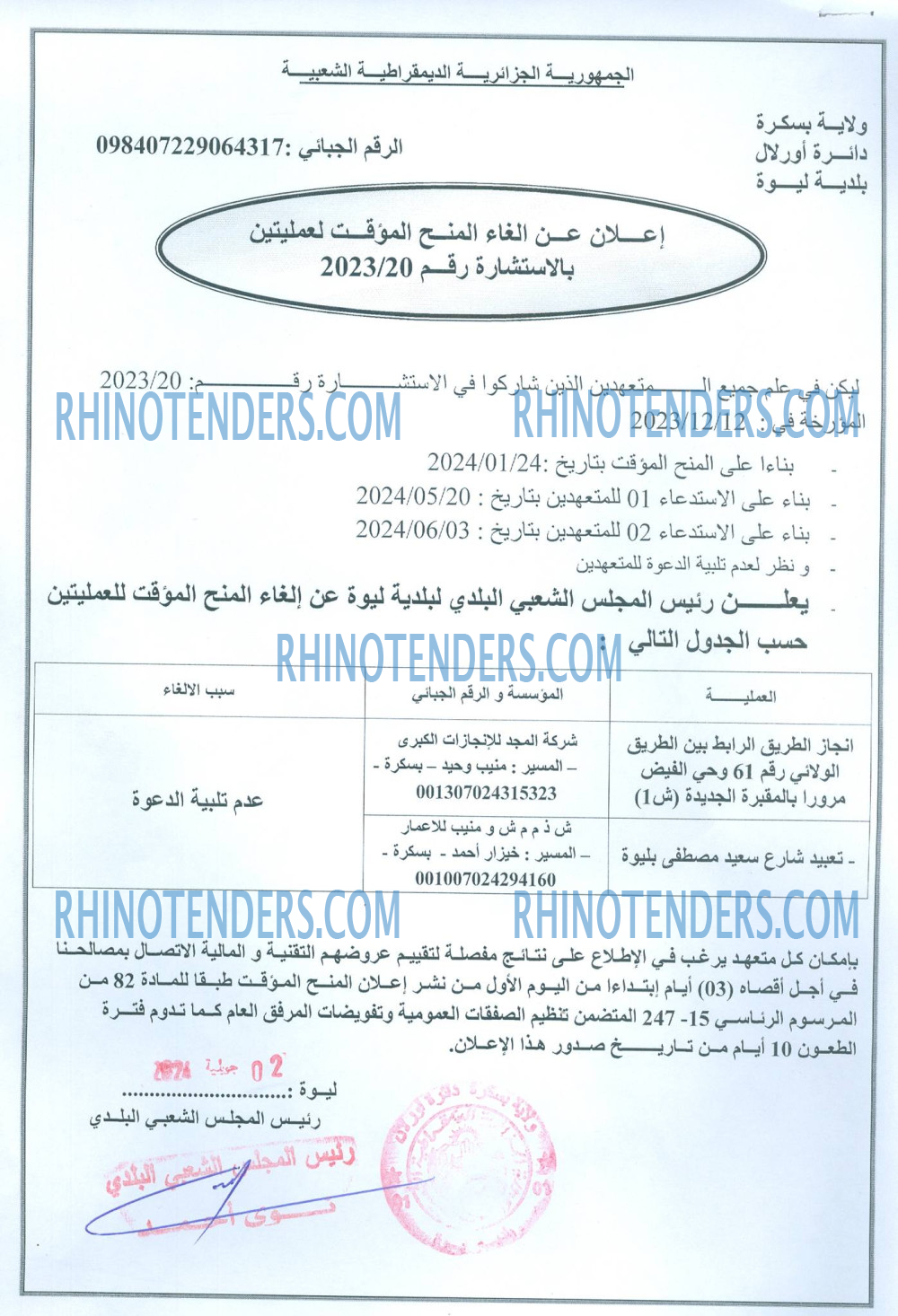 Rhinotenders