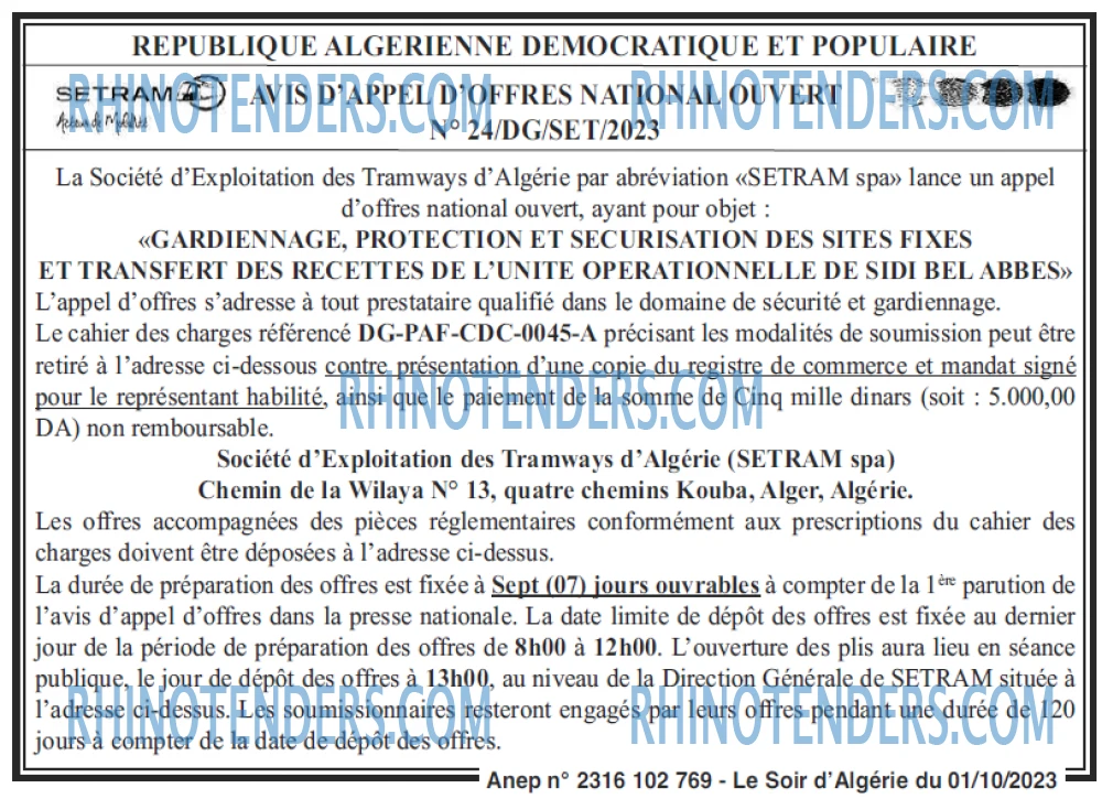 LE SOIR D'ALGERIE