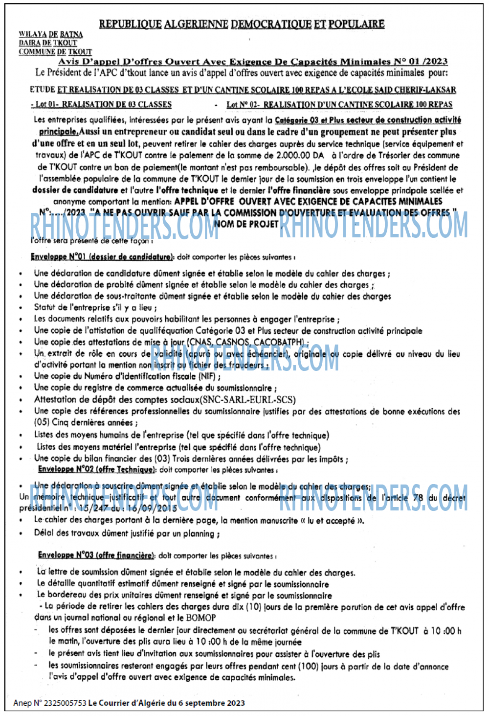 Le Courrier d'Algerie