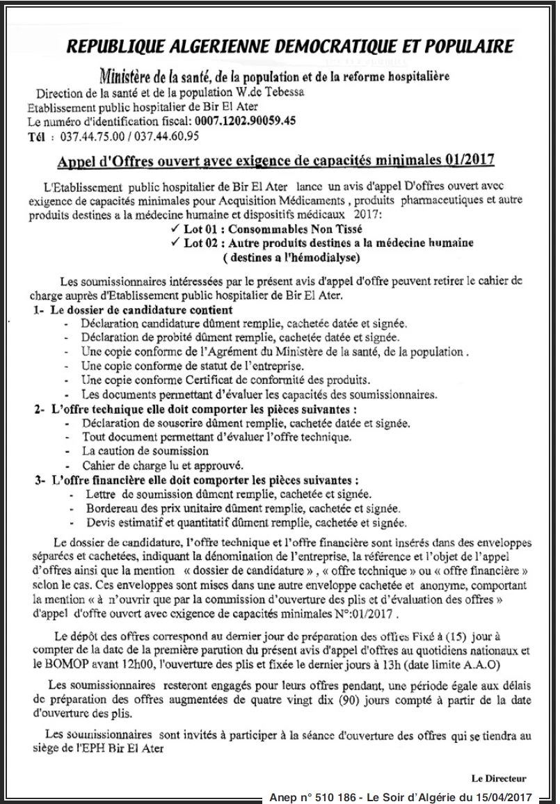 LE SOIR D'ALGERIE