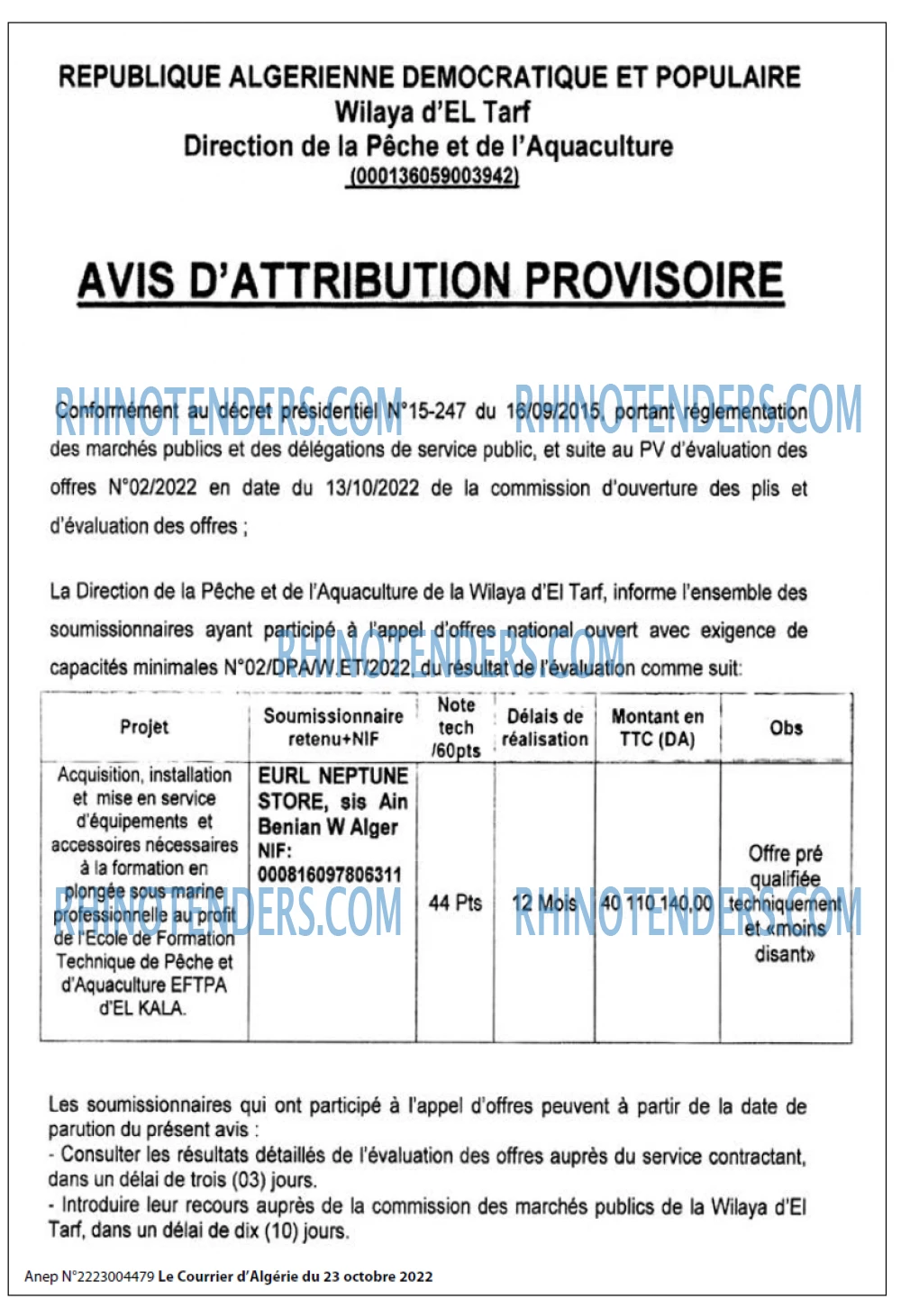 Le Courrier d'Algerie