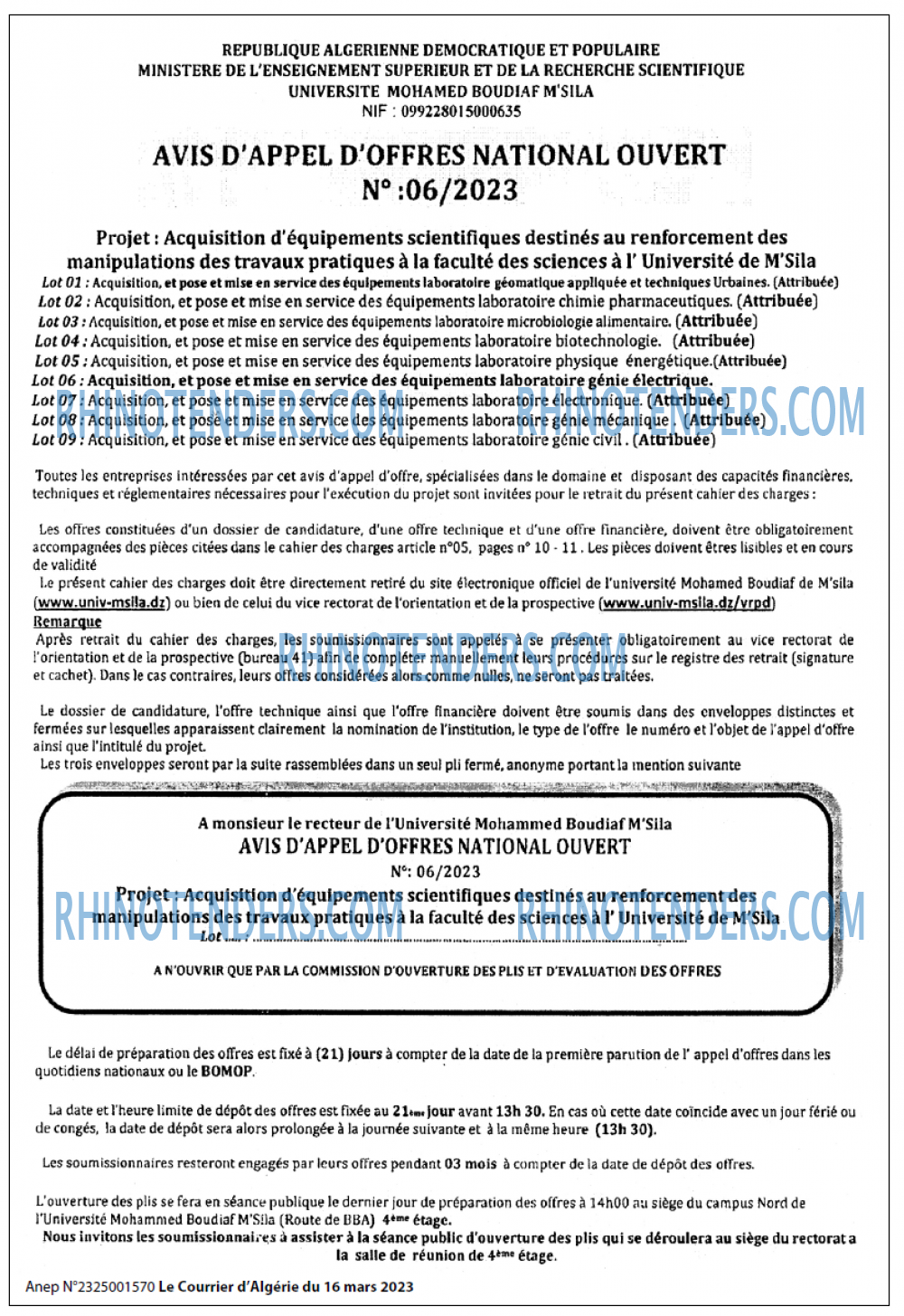 Le Courrier d'Algerie