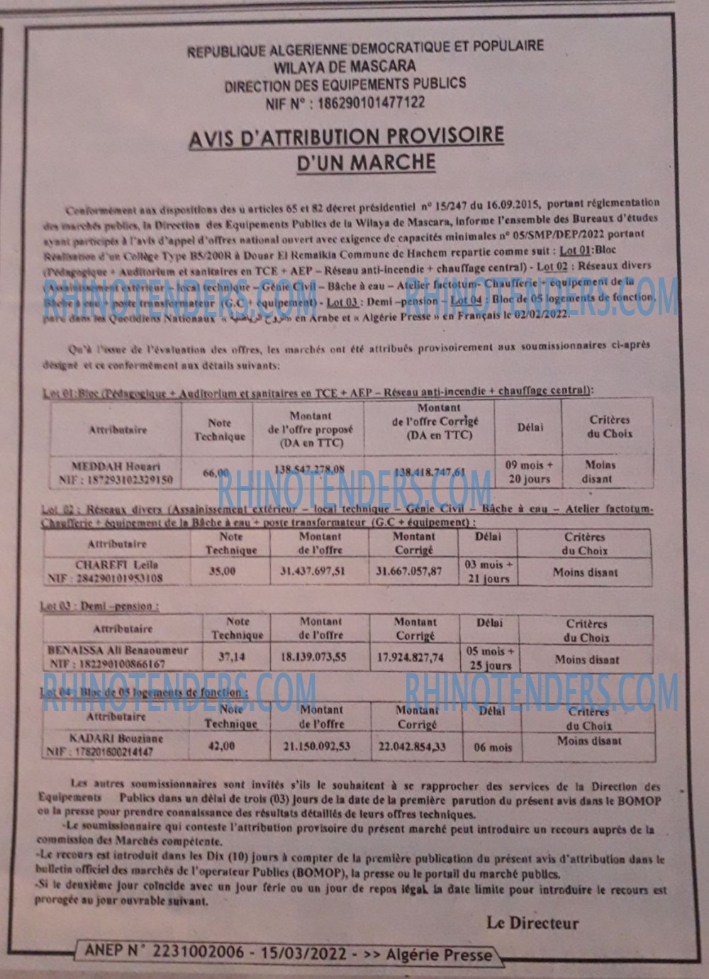 ALGERIE PRESSE