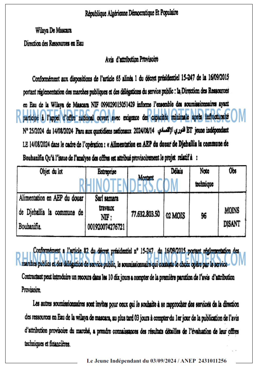 Jeune Independant