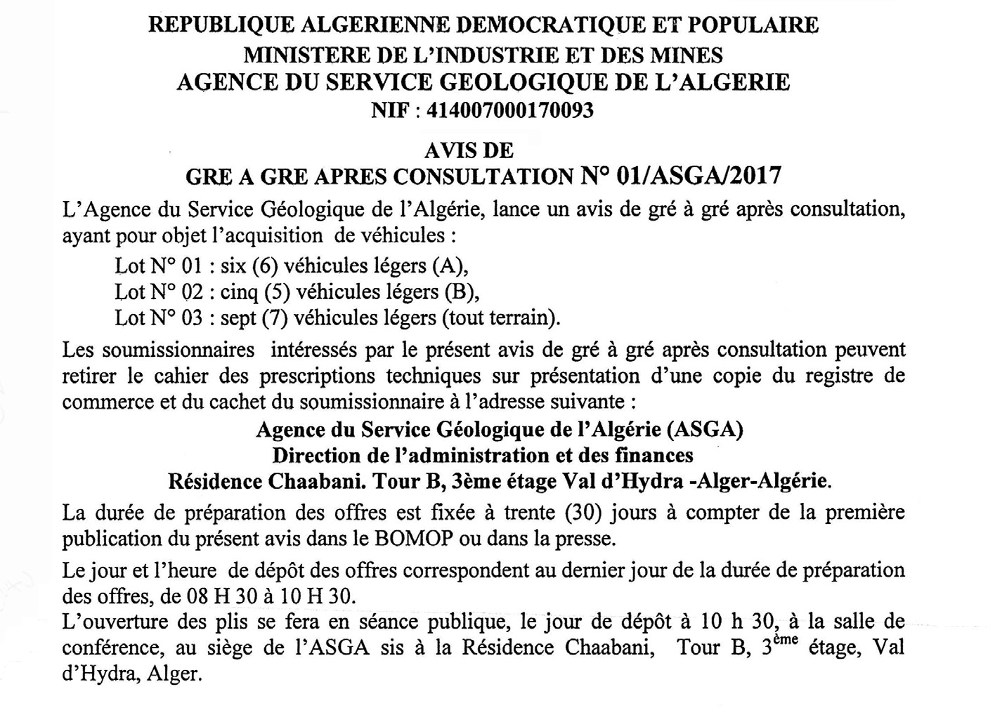 LE SOIR D'ALGERIE