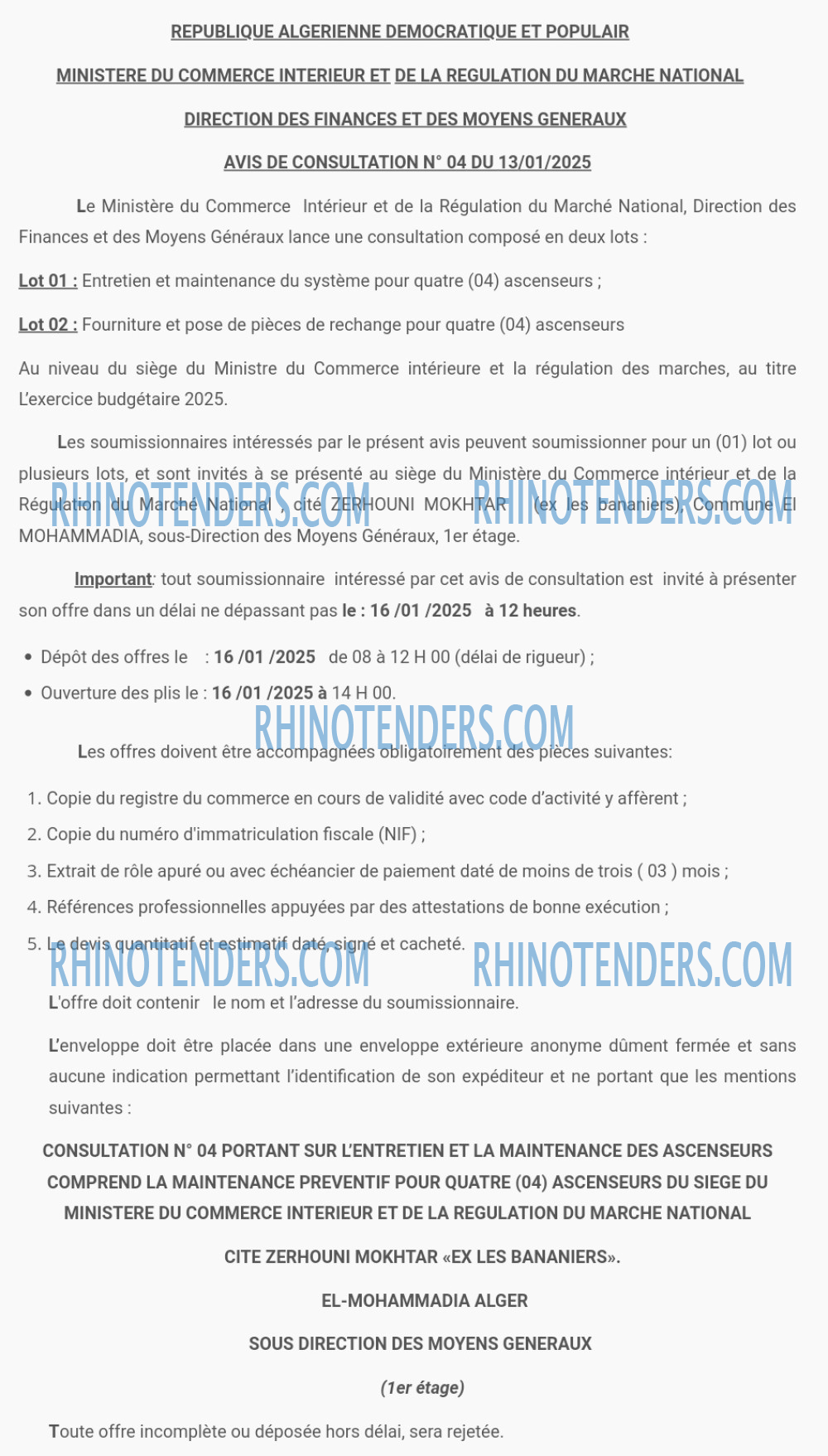 Rhinotenders
