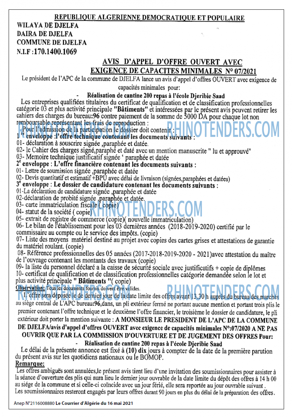 Le Courrier d'Algerie