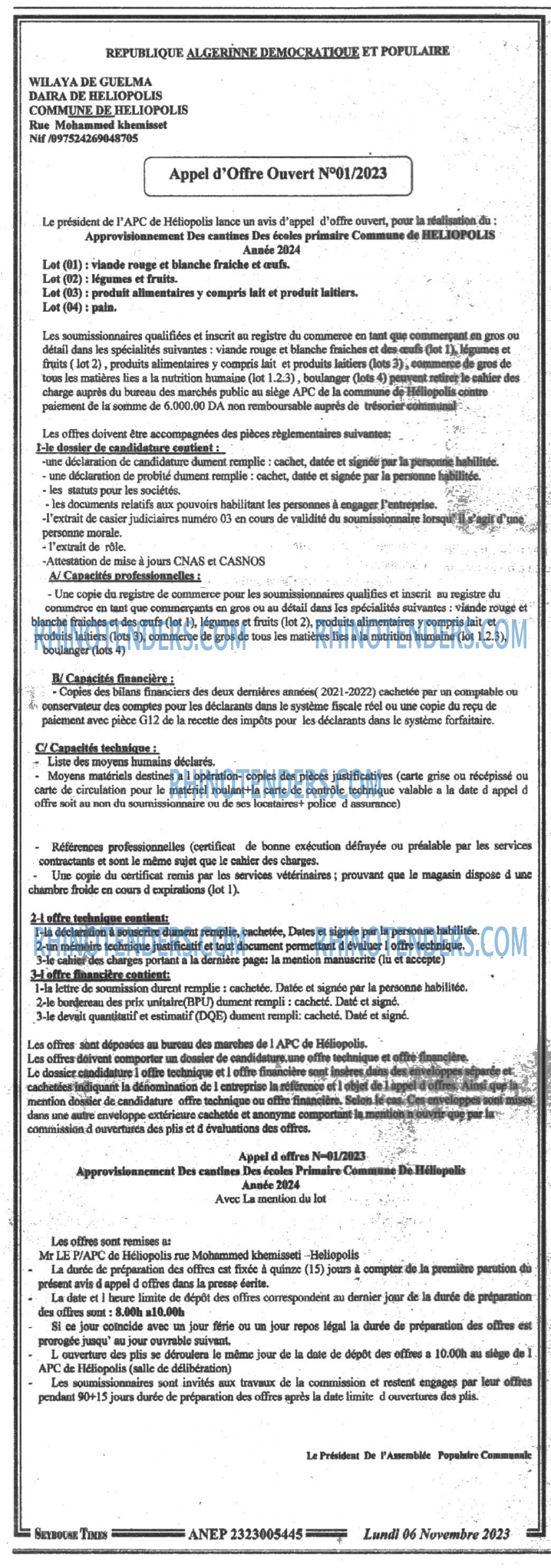 SEYBOUSSE TIMES